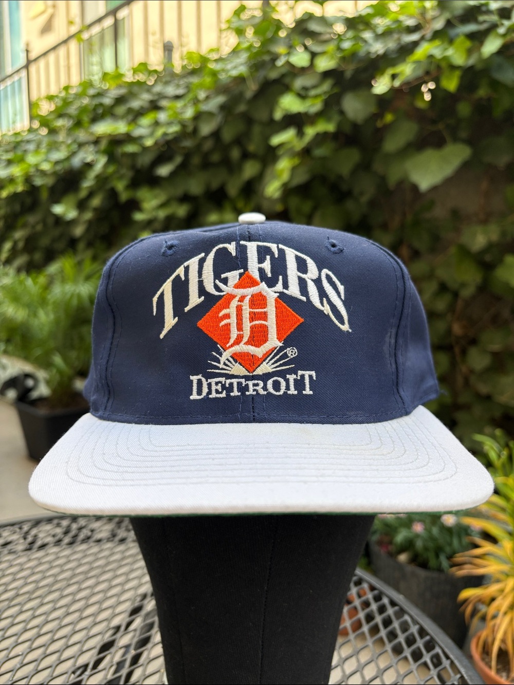 1990’s Detroit Tigers Navy & White Snapback Hat by Ed’s West